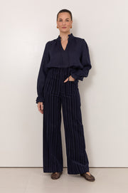 Lucy Corduroy Stripe Pant (Navy)