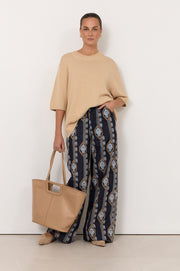 Avalon Lightweight Denim Embroidered Pant (Denim)