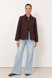 Jonni Boucle Jacket (Chocolate)
