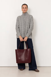 Tegan Cable Knit Jumper (Grey)