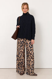 Tegan Cable Knit Jumper (Navy)