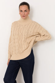 Tegan Cable Knit Jumper (Oat)