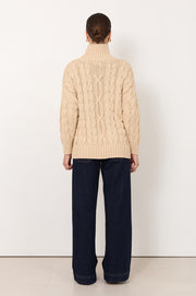 Tegan Cable Knit Jumper (Oat)