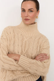 Tegan Cable Knit Jumper (Oat)