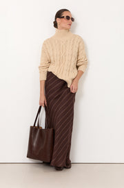 Tegan Cable Knit Jumper (Oat)