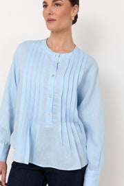 Thea Pleated Top (Blue)