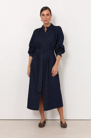 Lilian Lightweight Denim Midi Shirt Dress (Denim)
