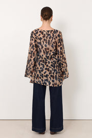 Savanna Serengeti Print Twist Front Top (Print)