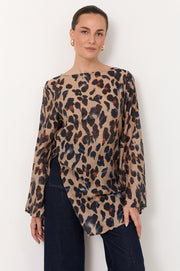 Savanna Serengeti Print Twist Front Top (Print)