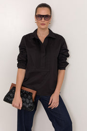 Yuri Poplin Shirt (Black)