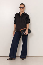 Yuri Poplin Shirt (Black)