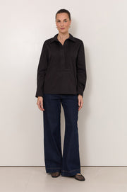Yuri Poplin Shirt (Black)