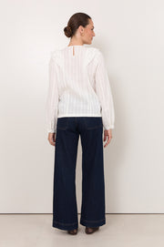 Shannon Ruffle Top (White)