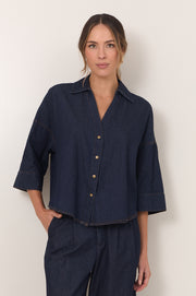 Celina Lightweight Denim Shirt (Denim)