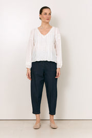 Ashlyn Cropped Lightweight Denim Pant (Denim)