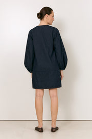 Delphine Lightweight Denim Short Dress (Denim)