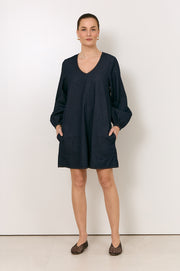 Delphine Lightweight Denim Short Dress (Denim)