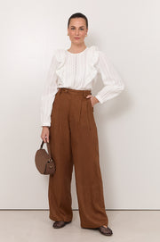 Karmine Pleated Pant (Tan)