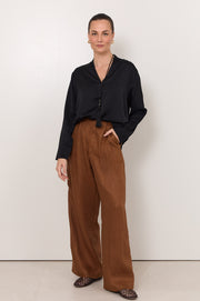 Karmine Pleated Pant (Tan)