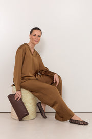 Cairo Bias Cut Pant (Toffee)