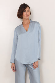 Sacha Long Sleeve Top (Blue)