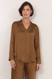 Sacha Long Sleeve Top (Toffee)