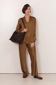 Sacha Long Sleeve Top (Toffee)