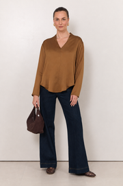 Sacha Long Sleeve Top (Toffee)