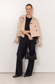 Cairo Bias Cut Pant (Black)
