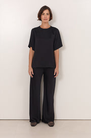 Cairo Bias Cut Pant (Black)