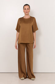 Cairo Bias Cut Pant (Toffee)