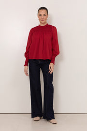 Valentina Shirred Top (Red)