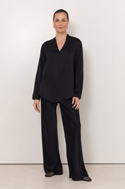 Sacha Long Sleeve Top (Black)