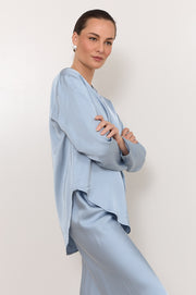 Sacha Long Sleeve Top (Blue)