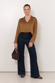 Sacha Long Sleeve Top (Toffee)
