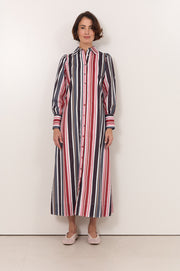 Sarafina Stripe Maxi Shirt Dress (Stripe)