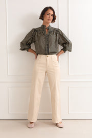 Adele Wide Leg Jean (Stone)