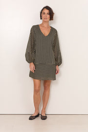 Delphine Stripe Short Dress (Stripe)