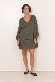 Delphine Stripe Short Dress (Stripe)
