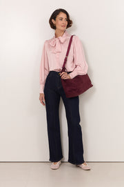 Melody Tie Neck Shirt (Pink)