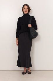 Jess Cupro Skirt (Black)