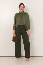 Tinsley Cupro Top (Khaki)