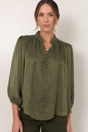 Tinsley Cupro Top (Khaki)