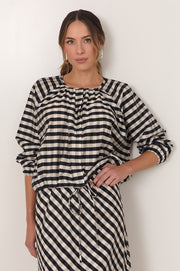 Yasmine Raglan Sleeve Gingham Top (Print)