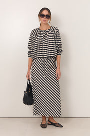 Mae Gingham Maxi Skirt (Print)