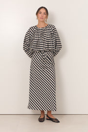 Mae Gingham Maxi Skirt (Print)