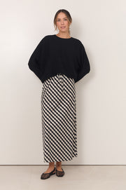 Mae Gingham Maxi Skirt (Print)