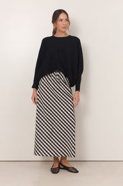 Mae Gingham Maxi Skirt (Print)