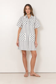 Erin Shirt Dress (Stripe)