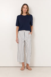 Lyndon Crop Pant (Stripe)